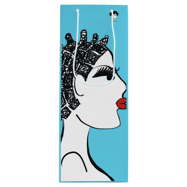 Bolsa de regalo de vino Tiffany Knots (Anverso)