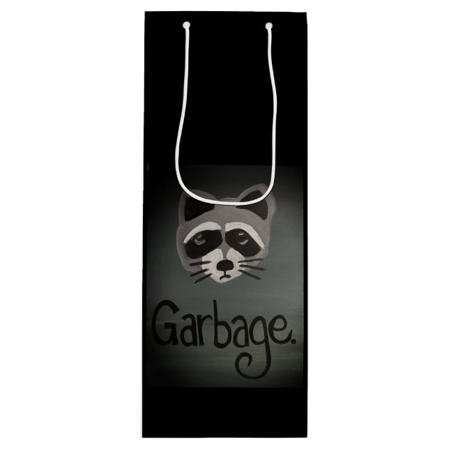 Bolsa de regalo de vino Trash Panda (Anverso)