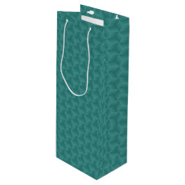 Bolsa de regalo de vino verde azulado con un patró