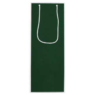 Bolsa de regalo de vino verde cazador sólido