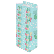 Bolsa de regalo de vino verde de menta