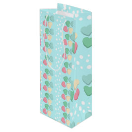 Bolsa de regalo de vino verde de menta