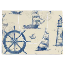 Bolsa de regalo decorativa con elementos marinos