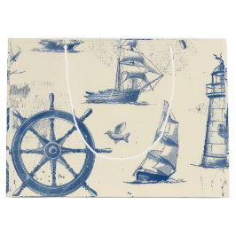 Bolsa de regalo decorativa con elementos marinos