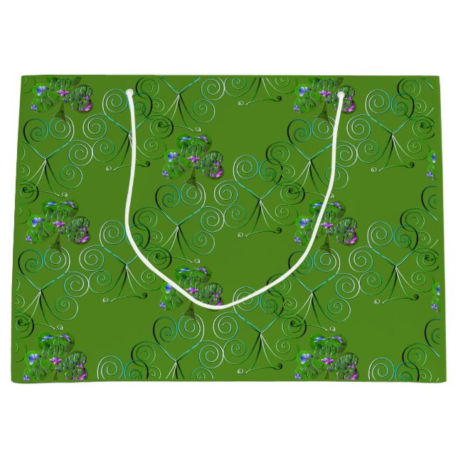 Bolsa de regalo del Día de Shamrock St. Patrick (Anverso)