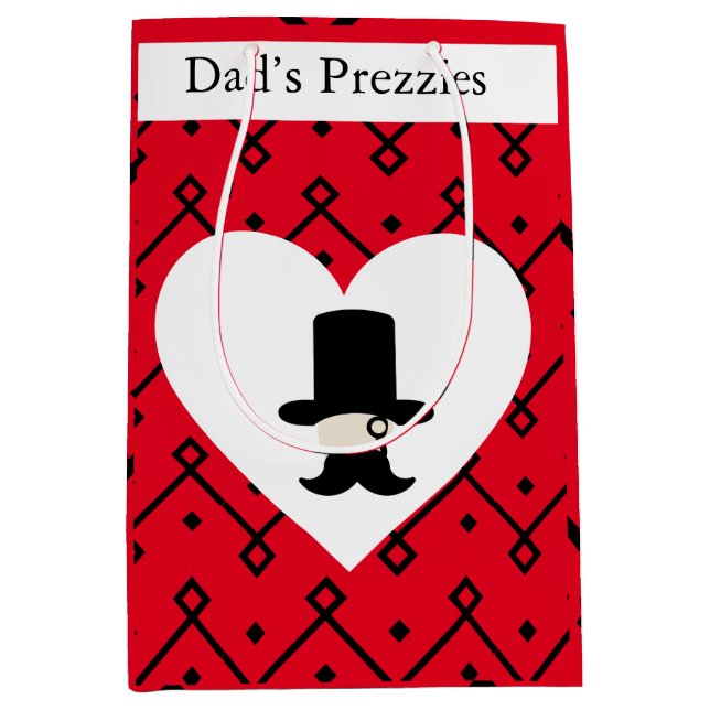 Bolsa de regalo del Día del Padre editable de los  (Anverso)