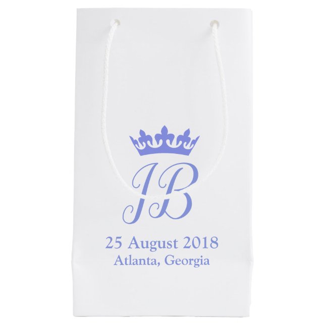 Bolsa de regalo del favor de la boda real inspirad (Anverso)