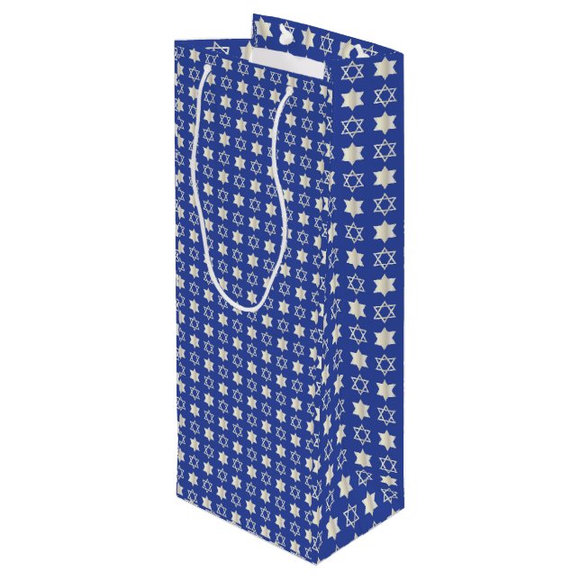 Bolsa de regalo del patrón azul de la estrella de  (Angulo reverso)