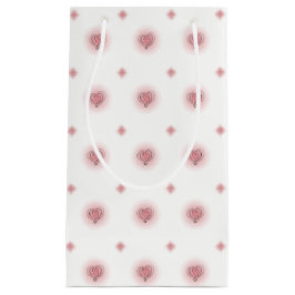 Bolsa de regalo del patrón de corazones y diamante