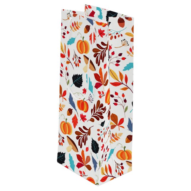 Bolsa de regalo del patrón de hojas de otoño (Angulo reverso)