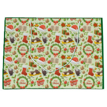 Bolsa de regalo del patrón de navidades