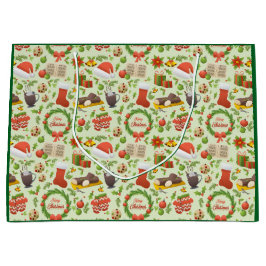 Bolsa de regalo del patrón de navidades