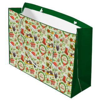 Bolsa de regalo del patrón de navidades