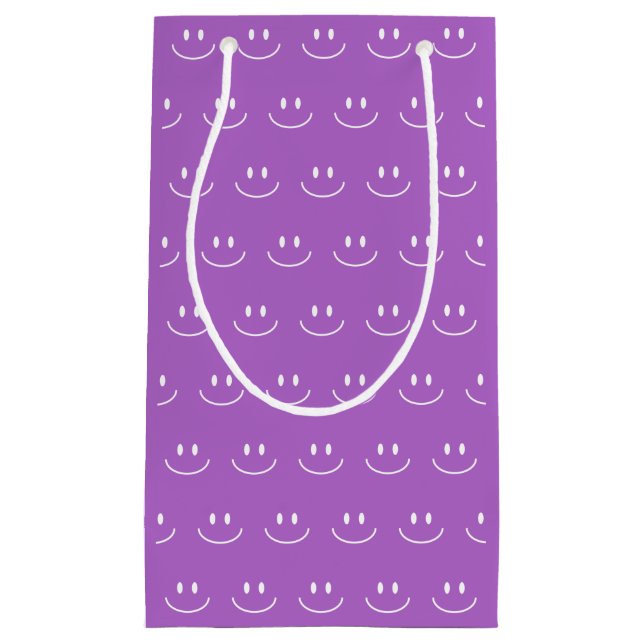 Bolsa de regalo del patrón de sonrisa Lilac (Anverso)