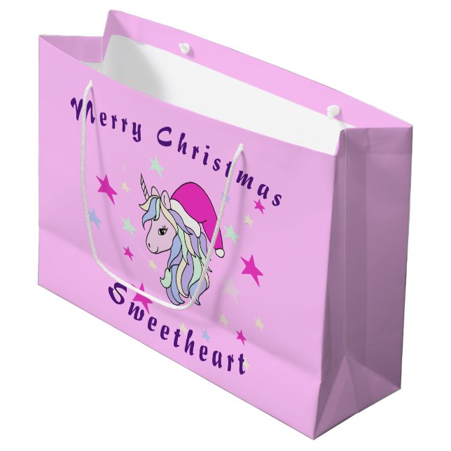 Bolsa de regalo del personalizable de Santa Navida (Angulo Anverso)
