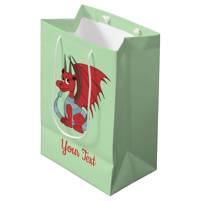 Bolsa de regalo del personalizado del dragón rojo (Angulo Anverso)