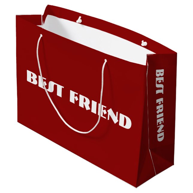 Bolsa de regalo del personalizado "MEJOR AMIGO" (Angulo reverso)
