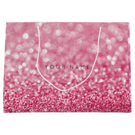 Bolsa de regalo del Purpurina blanco Rubin Pink Wi