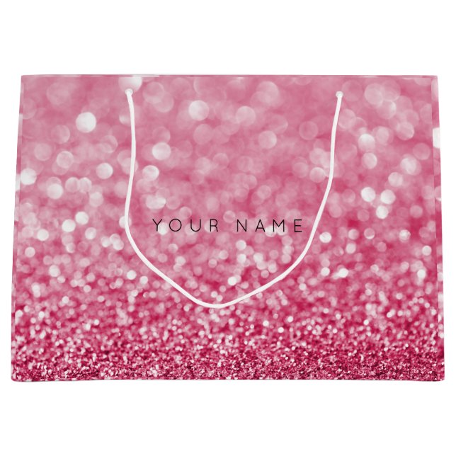 Bolsa de regalo del Purpurina blanco Rubin Pink Wi (Anverso)