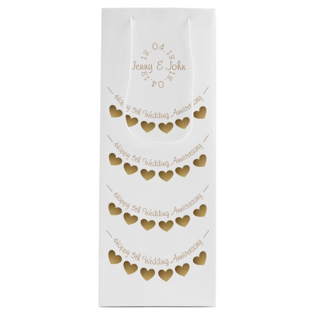 Bolsa de regalo del quinto aniversario del boda de (Anverso)