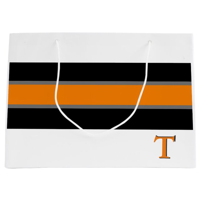 Bolsa de regalo - Diseño de rayas de Moda Naranja- (Anverso)