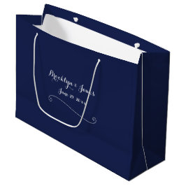 Bolsa de regalo elegante de Boda azul de la marina