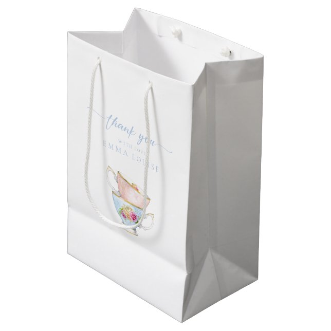 Bolsa de regalo elegante de brunch con té de flore (Angulo Anverso)