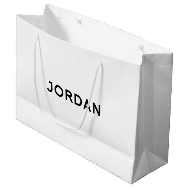 Bolsa de regalo elegante de Jordania en blanco y n (Angulo Anverso)