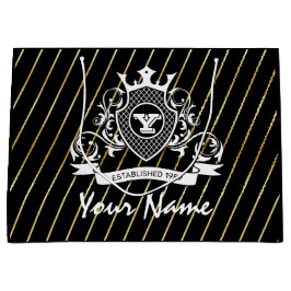 Bolsa de regalo elegante de Monagram blanco