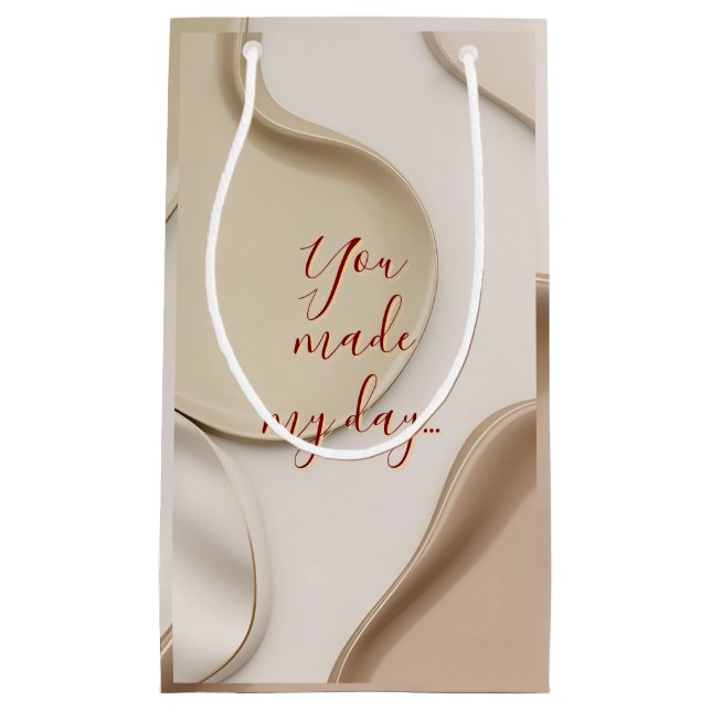 Bolsa de regalo en un gráfico abstracto elegante (Anverso)