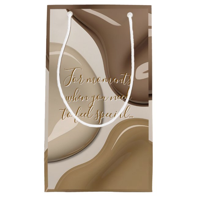 Bolsa de regalo en un gráfico abstracto elegante (Anverso)