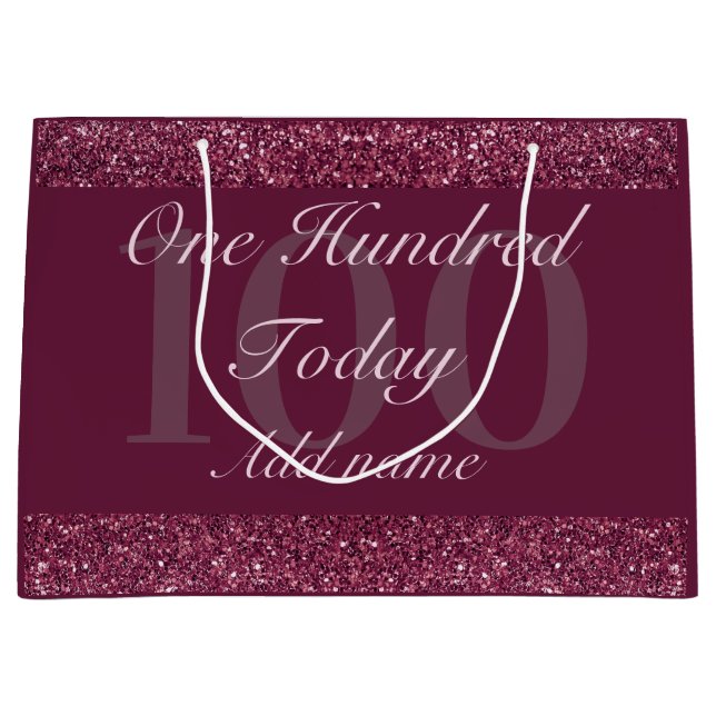 Bolsa de regalo especial de cumpleaños 100 (Anverso)