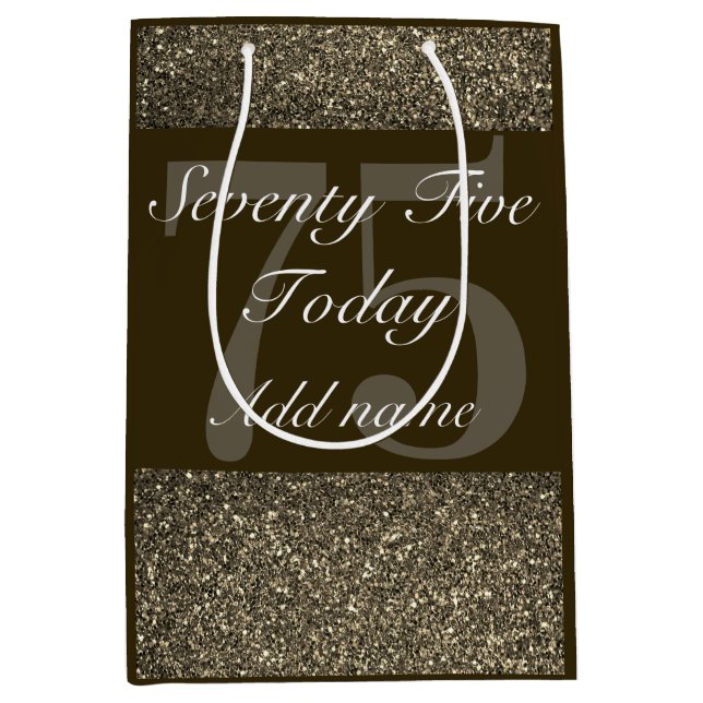 Bolsa de regalo especial de cumpleaños 75 personal (Anverso)