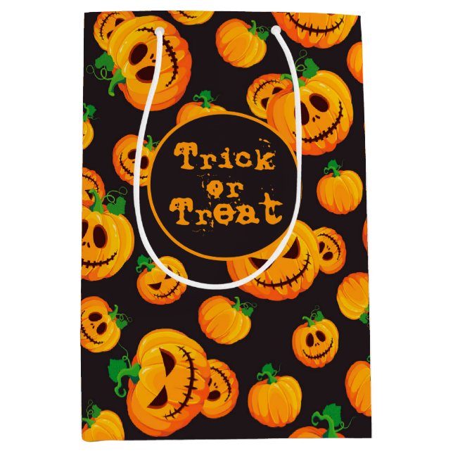 Bolsa de regalo espeluznante para Jack-O-Lantern e (Anverso)