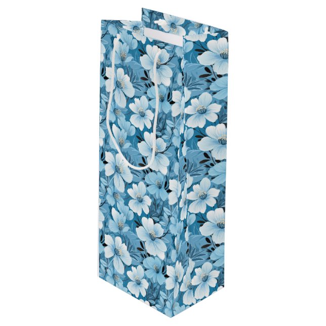 Bolsa de regalo Floral Azul (Angulo Anverso)