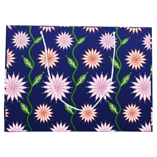 Bolsa de regalo floral azul (Reverso)