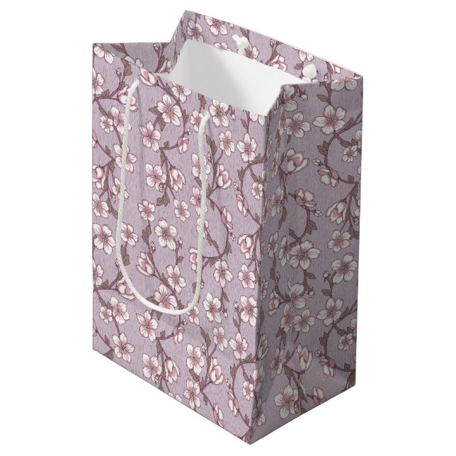 Bolsa de Regalo Floral Botánico Lavender - Lilac P (Angulo Anverso)