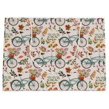 Bolsa de regalo floral de bicicleta de época | Oto