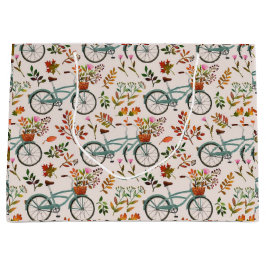 Bolsa de regalo floral de bicicleta de época | Oto
