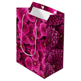 Bolsa de regalo floral de crisantemo magenta