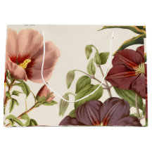 Bolsa de regalo floral elegante grande
