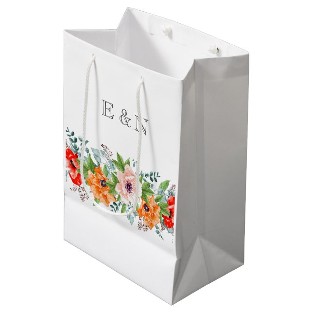Bolsa de regalo floral media (Angulo Anverso)