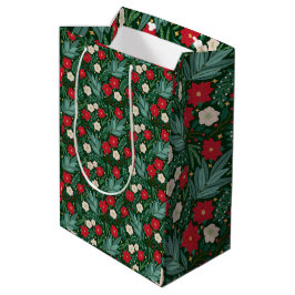 Bolsa de regalo floral para navidades