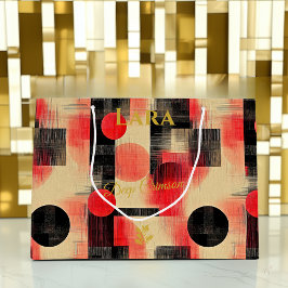 Bolsa de regalo geométrica resumida de Crimson & B