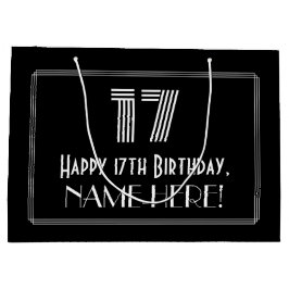 Bolsa De Regalo Grande 17 Aniversario — Aspecto inspirado por el Art Deco