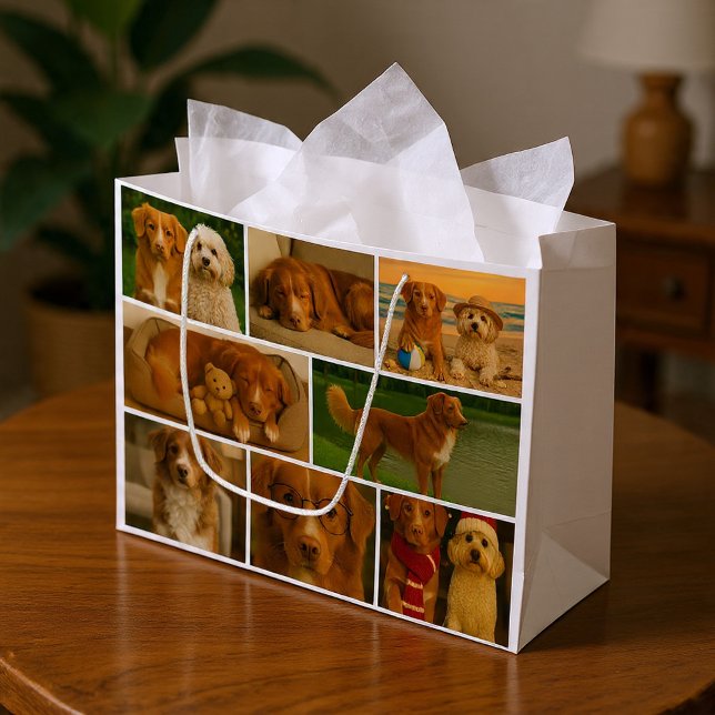 Bolsa De Regalo Grande 17 Photo Collage Template Make Your Own Fun (17 Photo Collage Template Make Your Own Fun Large Gift Bag by Ricaso. Add your own photographs
)