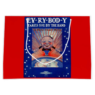 Bolsa De Regalo Grande 1919 Ev-Ry-Bod-Y te lleva por la música de hojas a