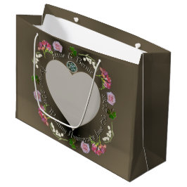 Bolsa De Regalo Grande 22° Aniversario Boda Floral con Spinel Gran Gi