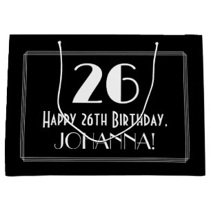 Bolsa De Regalo Grande 26º cumpleaños: Nombre del estilo inspirado en el