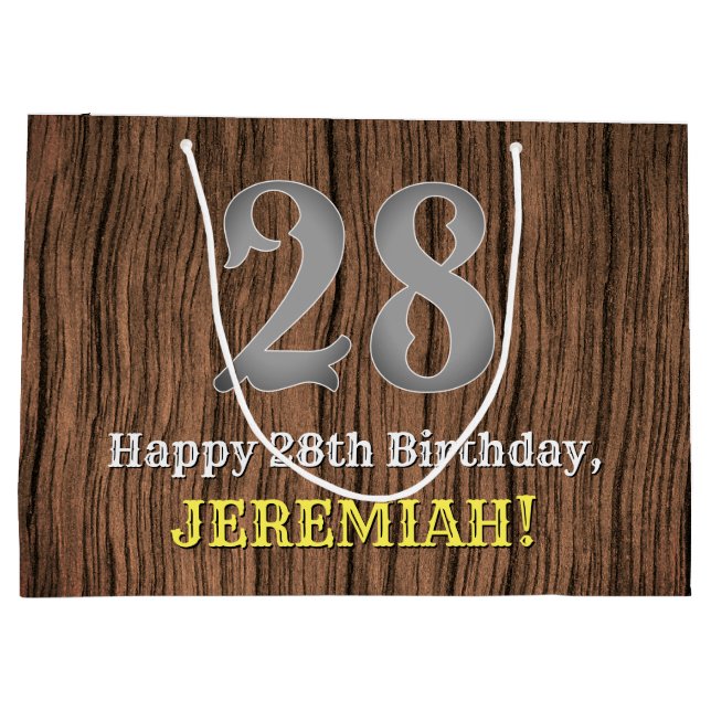 Bolsa De Regalo Grande 28.º cumpleaños: País de aspecto inspirado por Occ (Reverso)